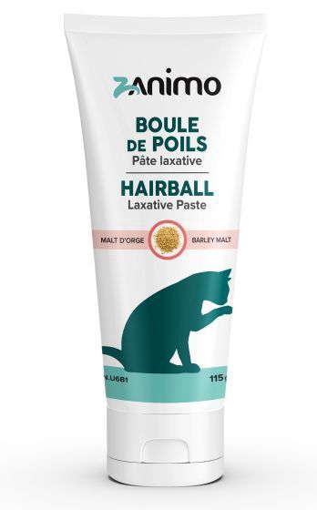 Zanimo Hairball, Natural Laxative Paste - Barley Malt, For Cats 115g