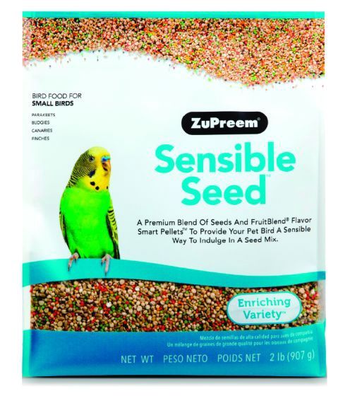 ZuPreem "Sensible Seed" Food For Parakeet, Budgies, Parrotlet &amp; Small Birds 2lbs (Cs=12)