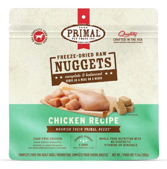 Primal Freeze Dried Chicken Nuggets Dog 5.5oz