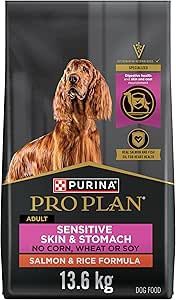 Purina Pro Plan Sensitive Skin &amp; Stomach Dry Dog Food, Salmon &amp; Rice - 13.6 kg