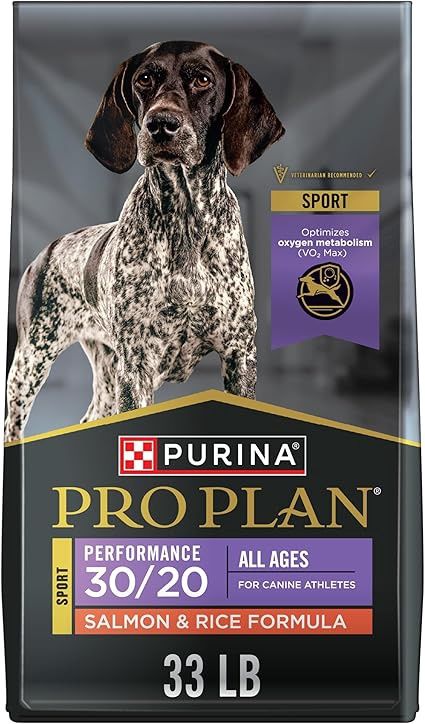 Purina Pro Plan Dry Dog Food, Sport, Performance 30/20 Salmon and Rice Formula, 33-Pound
