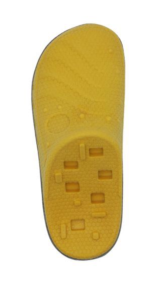 Bud&#39;Z Floating Rubber Dog Toy With Squeaker - Sandal Yellow Orange Dog 8in 1pc
