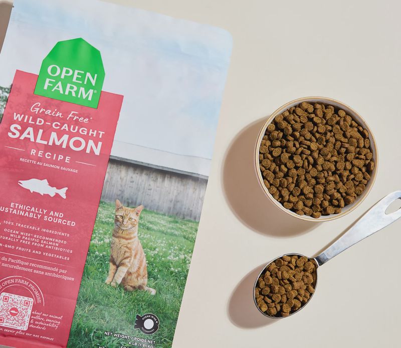 Open Farm cat---2lb---wild-salmon-grain-free-kibble