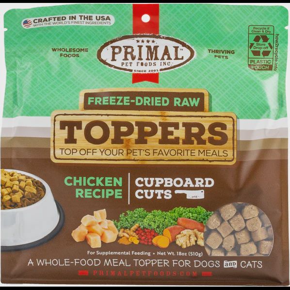 Primal Freeze Dried Chicken Cupboard Cuts Topper Cat-Dog 3.5oz