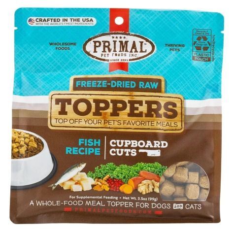 Primal Freeze Dried Fish Cupboard Cuts Topper Cat-Dog 3.5oz