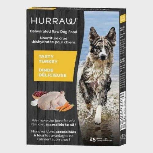 Hurraw Turkey Dehydrated Raw Dog Food, 4 x 25 metric cups, (100 cups)