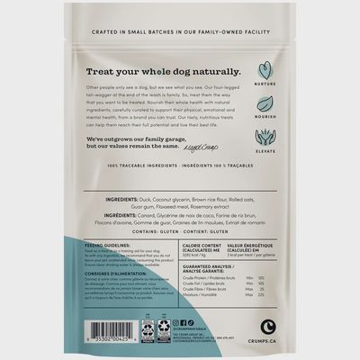 Crumps naturals mini trainers duck soft &amp; chew 132 gms
