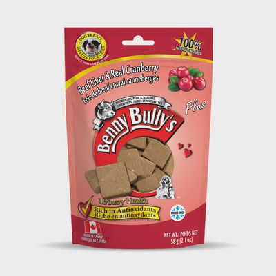 Benny Bullys Pure Beef Liver Plus Real Cranberry Dog 58g