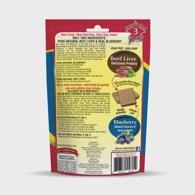 Benny Bullys Pure Beef Liver Plus Real Blueberry Dog 58g