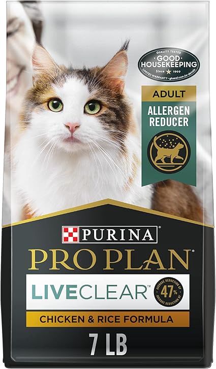 Purina Pro Plan Dry Cat Food, Specialized LiveClear Chicken &amp; Rice - 3.18 kg Bag (1 Pack)