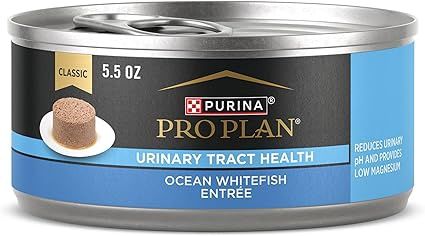 Purina Pro Plan Urinary Tract Health Pate Wet Cat Food, Focus Urinary Tract Health Formula Ocean Whitefish Entree - 5.5 oz. Cans