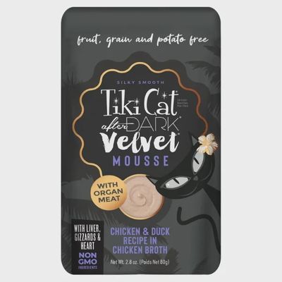 Tiki Cat® After Dark® Velvet Mousse™ Chicken &amp; Duck Recipe in Chicken Broth Wet Cat Food 1 x 2.8oz