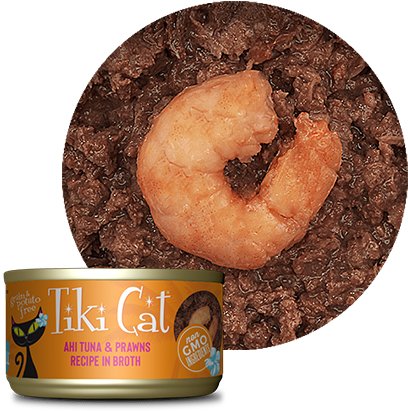 Tiki Cat® Ahi Tuna &amp; Prawns Recipe in Broth Wet Cat Food 1 x 6 oz