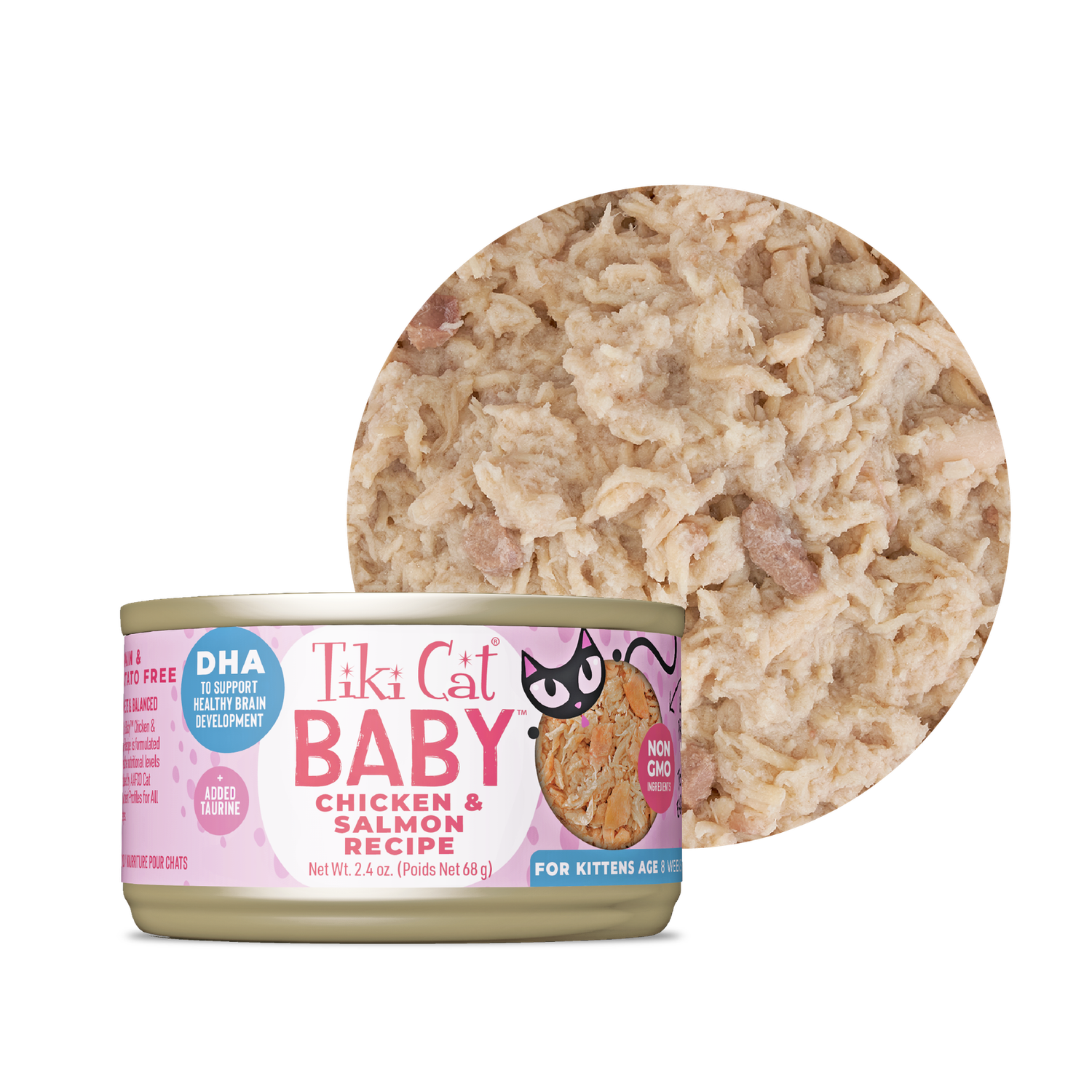 Tiki Cat® Baby Kitten Whole Foods with Chicken &amp; Salmon Recipe Wet Kitten Food 1 x 2.4 oz