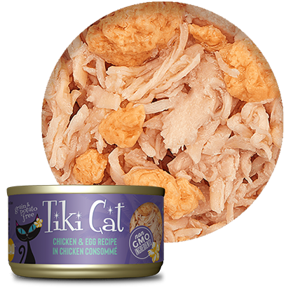Tiki Cat® Chicken &amp; Egg Recipe in Chicken Consommé Wet Cat Food 1 x 2.8 oz