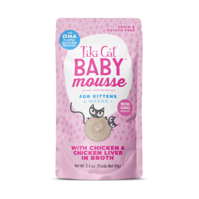 Tiki Cat® Kitten Mousse Chicken with Chicken Liver Wet Cat Food 1 x 2.4 oz