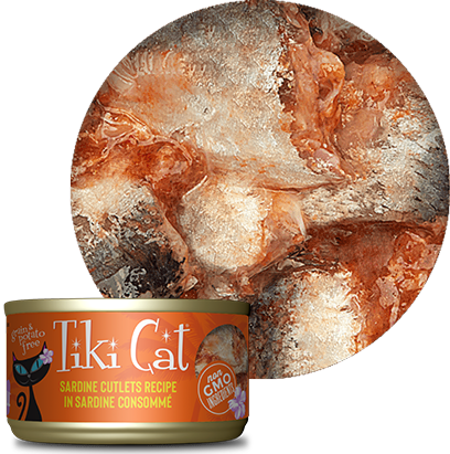 Tiki Cat® Sardine Cutlets Recipe in Sardine Comsommé Wet Cat Food 1 x 2.8 oz