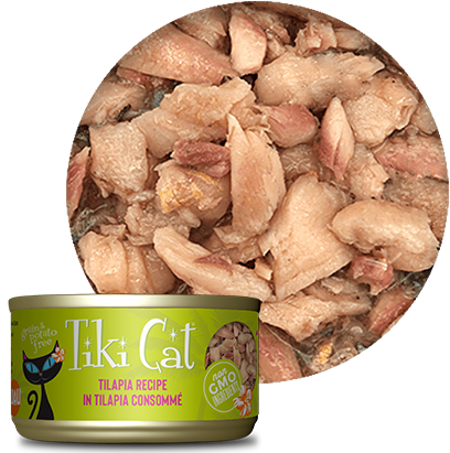 Tiki Cat® Tilapia Recipe in Tilapia Consommé Wet Cat Food 1 x 6 oz