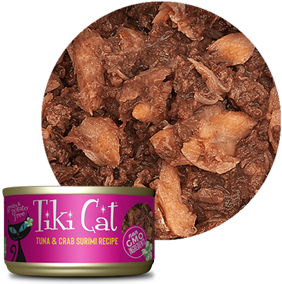 Tiki Cat® Tuna &amp; Crab Surimi Recipe Wet Cat Food 1 x 6 oz