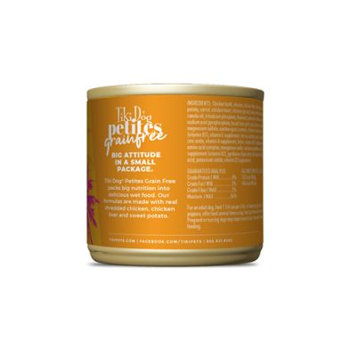 Tiki Dog™ Petites Grain Free Chicken &amp; Chicken Liver Recipe in Chicken Broth Wet Dog Food 9OZ