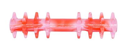 Bud'Z Rubber Toy For Dogs - Red And Pink Spike Stick 8in 1pc