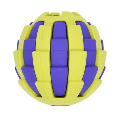 Bud&#39;Z Rubber Astro With Treat Hole Yellow Dog 3in 1pc