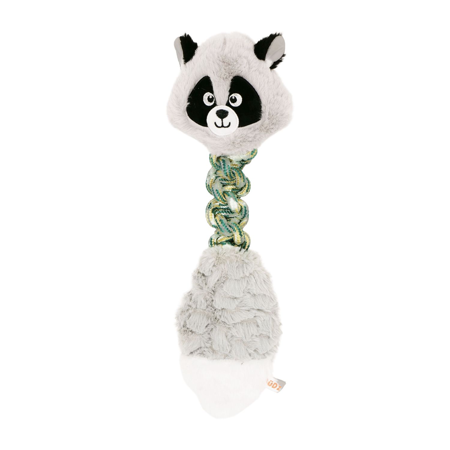 Bud&#39;Z Plush Toy With Rope Cunning Raccoon Dog 16&quot; 1pc