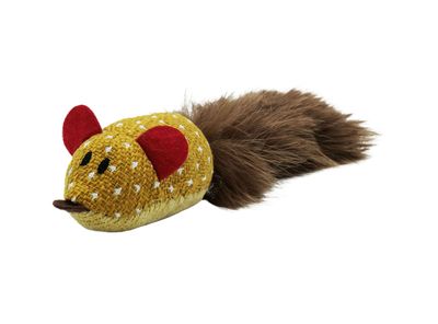 Bud&#39;Z Cat Toy With Catnip Tube Mouse With Silky Tail, Dijon Cat 10&quot; 1pc