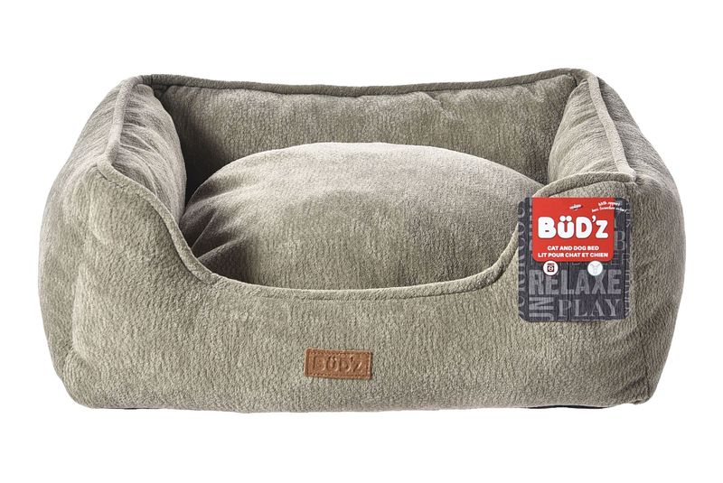 Bud&#39;Z Cuddler Bed Elegant Ultra Soft Taupe Medium Cat Dog 61x48x18 cm 1pc