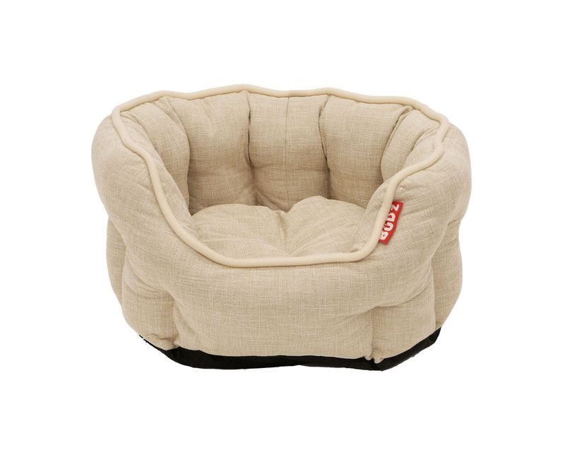 Bud'Z Round Deluxe Cuddler Small Cream Dog Cat 17.5"x15.5" 1pc
