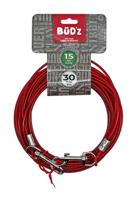 Bud'Z 30ft Tie Out (Up To 15 Lbs) Dog 1pc