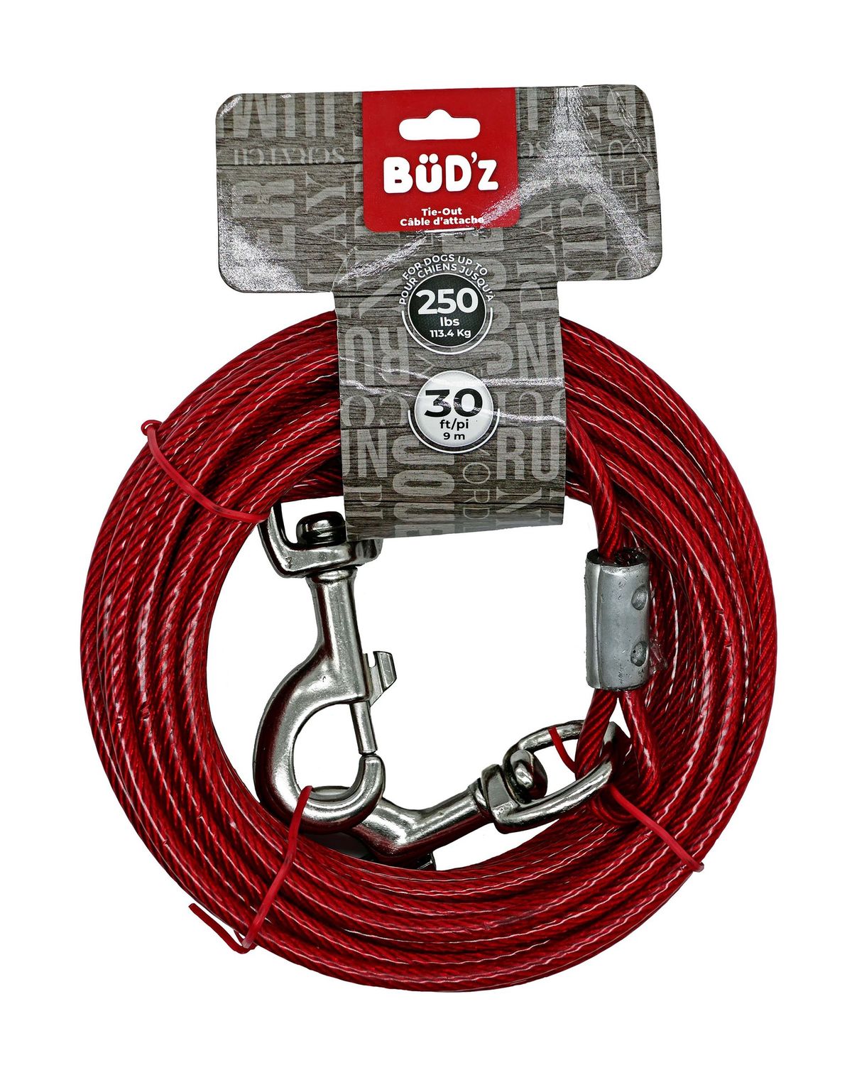 Bud&#39;Z 30ft Tie Out (Up To 250 Lbs) Dog 1pc