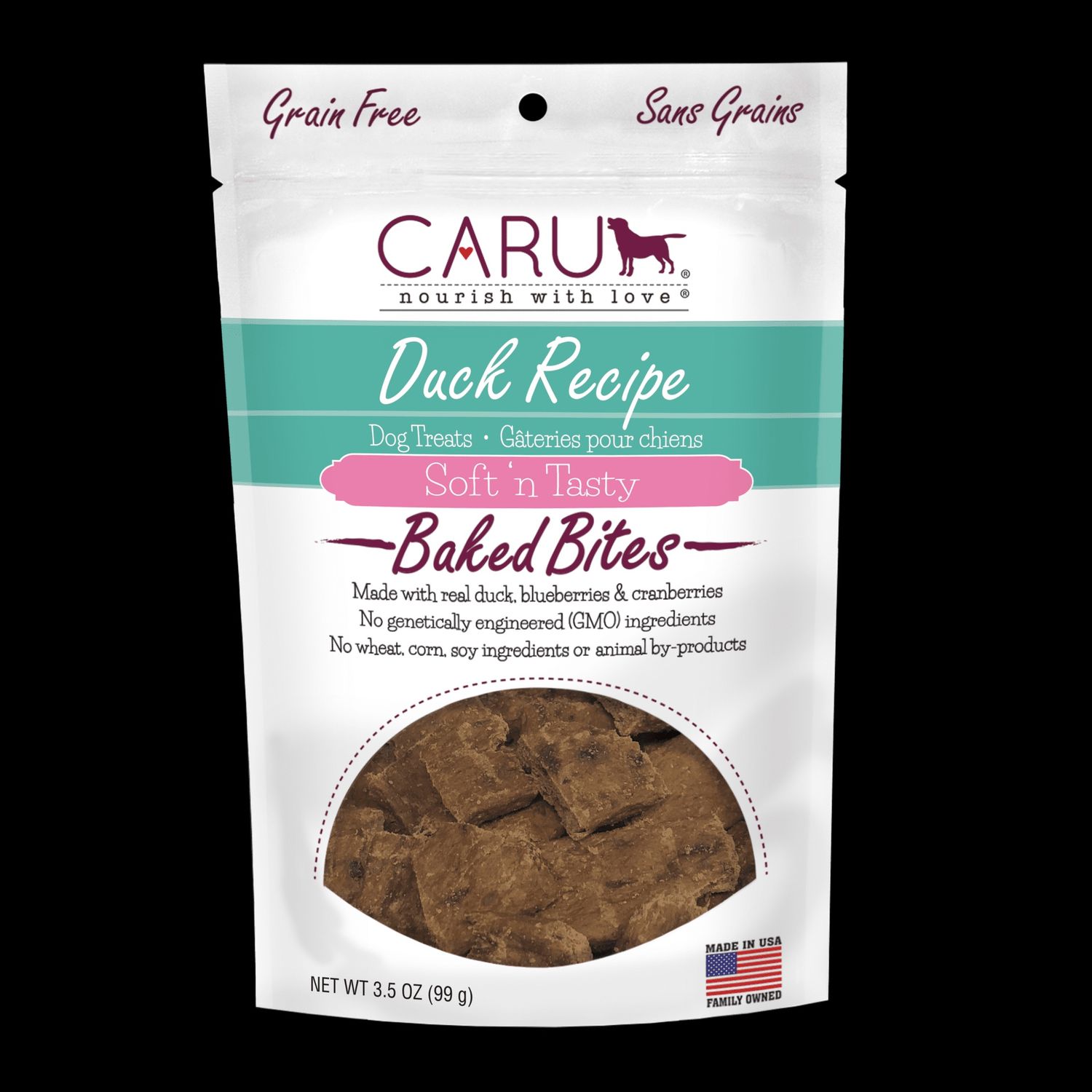 Caru Soft ‘n Tasty Baked Duck Recipe Bites for Dogs 4oz