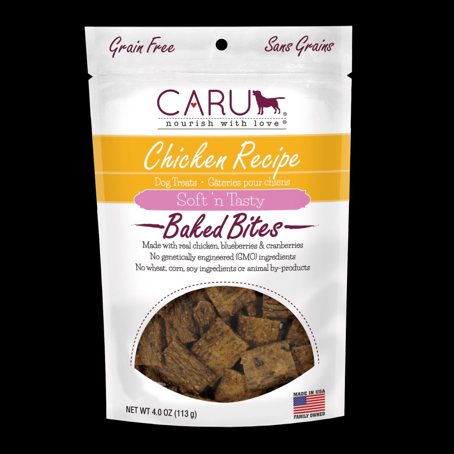 Caru Soft ‘n Tasty Baked Chicken Recipe Bites for Dogs 4oz