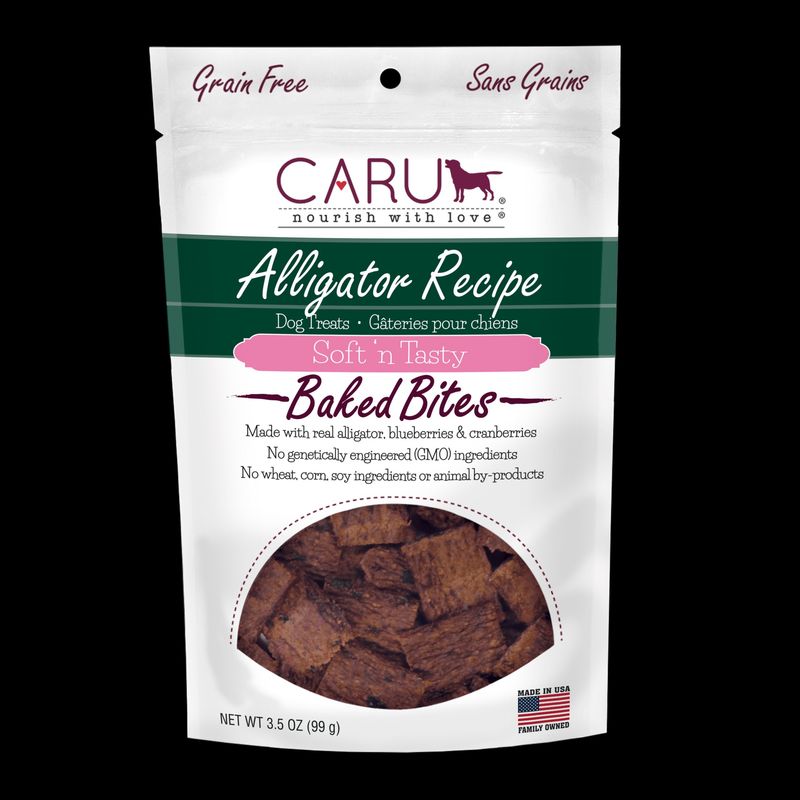 Caru Soft ‘n Tasty Baked Alligator Recipe Bites for Dogs 3.75oz