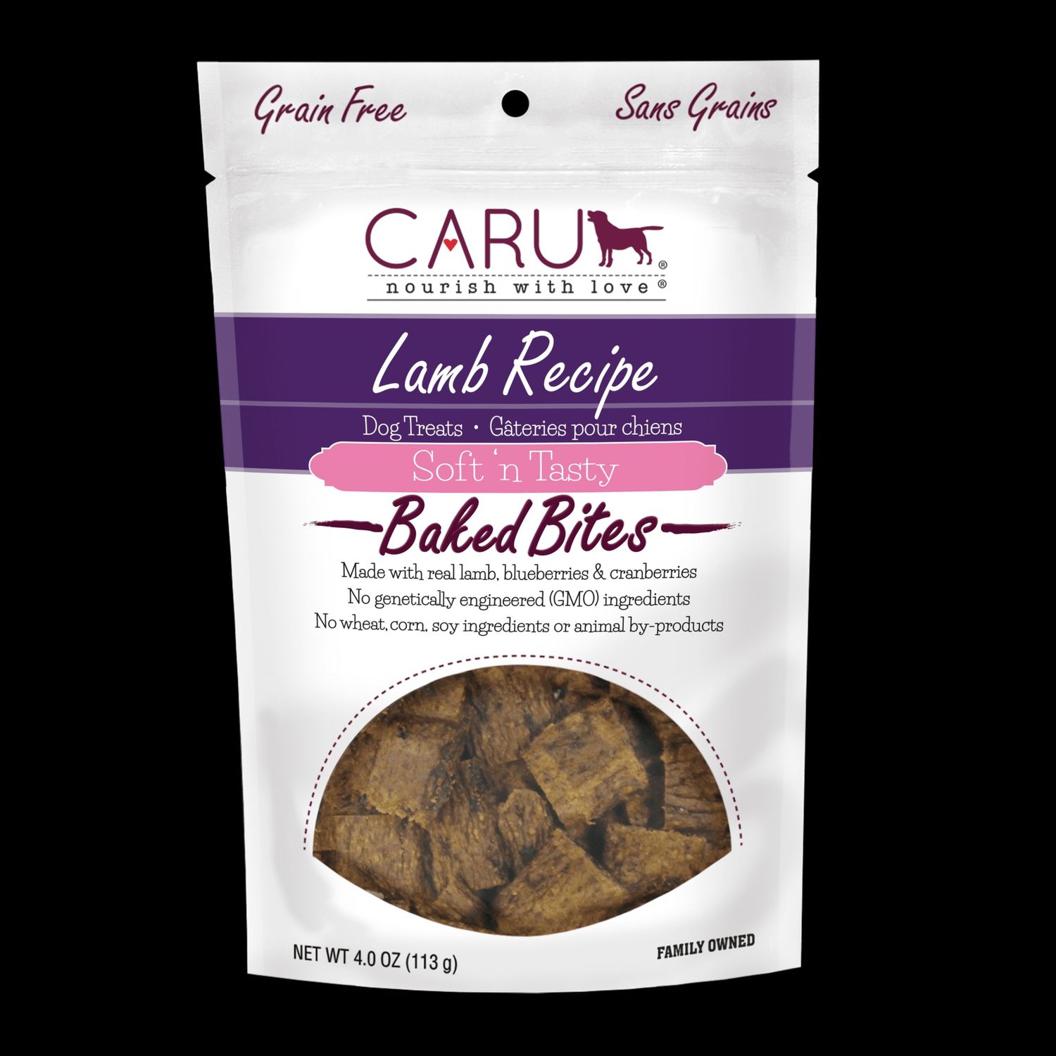 Caru Soft ‘n Tasty Baked Lamb Recipe Bites for Dogs 4oz