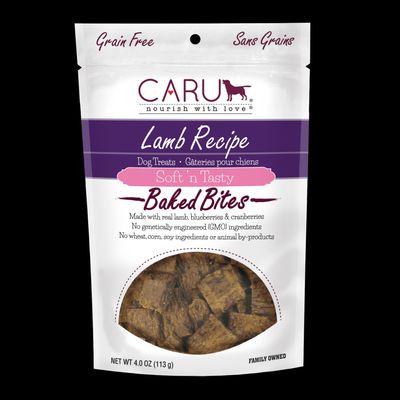 Caru Soft ‘n Tasty Baked Lamb Recipe Bites for Dogs 4oz
