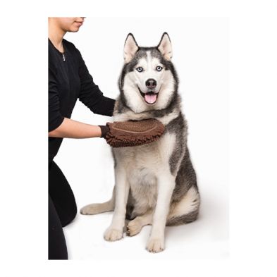 Dog Gone Smart™ Dirty Dog Grooming Mitt Brown