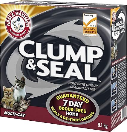 ARM &amp; HAMMER Clump &amp; Seal Cat Litter, Multi-Cat, 9.1-kg