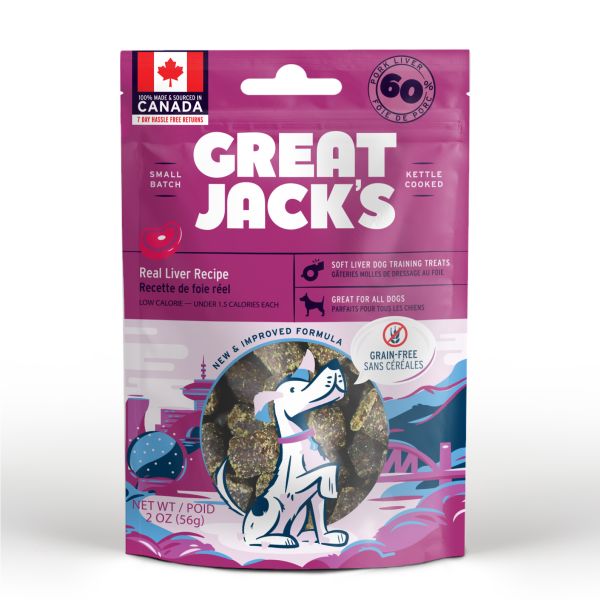 Great Jack&#39;s Dog Treats GF Liver 56 g
