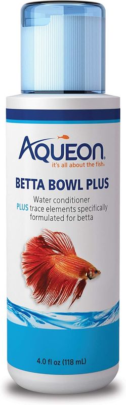 Aqueon Betta Bowl Plus Aquarium Tap Water Conditioner, 4-Ounce