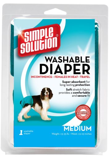 Simple Solution Washable Female Dog Diaper  Medium  1 Pack