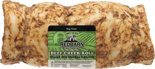 Redbarn All-Natural Glazed Beef Cheek Roll Dog Chew  Large 9 -11   1 Count