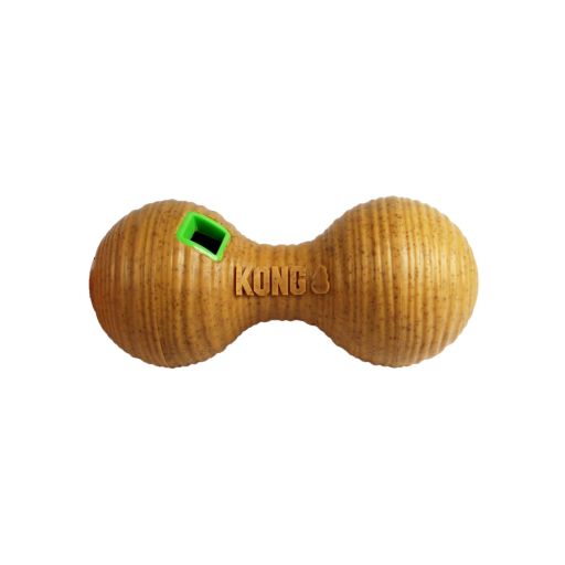 Kong Bamboo Treat Dispenser Dumbbell Dog Toy Medium