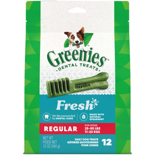 Greenies Dog Dental Treats Fresh  27 oz  12 ct  Regular