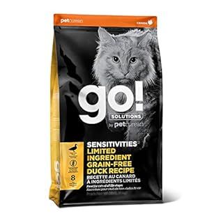 GO! SOLUTIONS SENSITIVITIES Limited Ingredient Dry Cat Food, 8 lb - Grain Free Duck Recipe - Cat Food to Support Sensitive Stomachs (B07ZPH87V8)