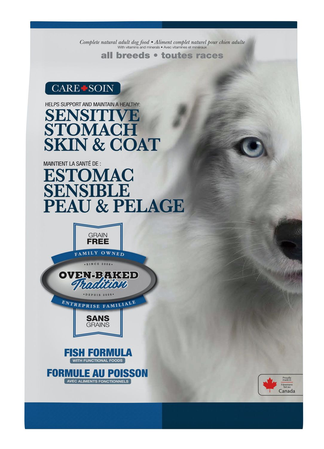 Oven Baked Tradition Care Line Sensitive skin &amp; Stomach Fish formula 20Lb