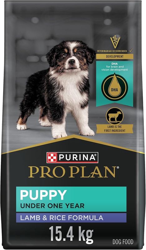 Purina Pro Plan Puppy Dry Dog Food  Dogs Under 1 Year  High Protein Real Lamb &amp; Rice Formula  34 lb Bag