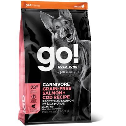 Petcurean GO! Solutions Carnivore Grain Free Salmon &amp; Cod Recipe Dry Dog Food - 22 Lb Bag