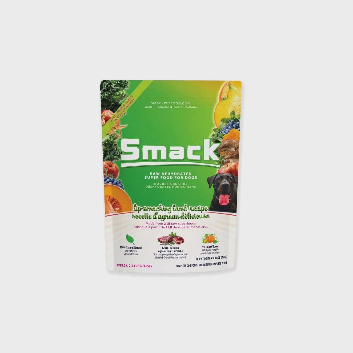 Smack Lip Smacking Lamb - Dehydrated Raw Dog Food 250G